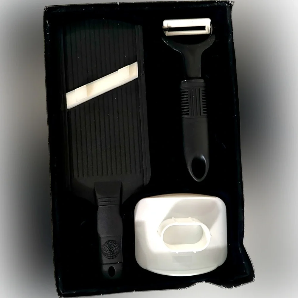 MANDOLIN SLICER & PEELER CERAMIC BLADES KITCHEN SLICE CHOP PEEL VEGGIE HEALTHY